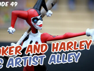 close-up of Harley DC Artist Alley figure