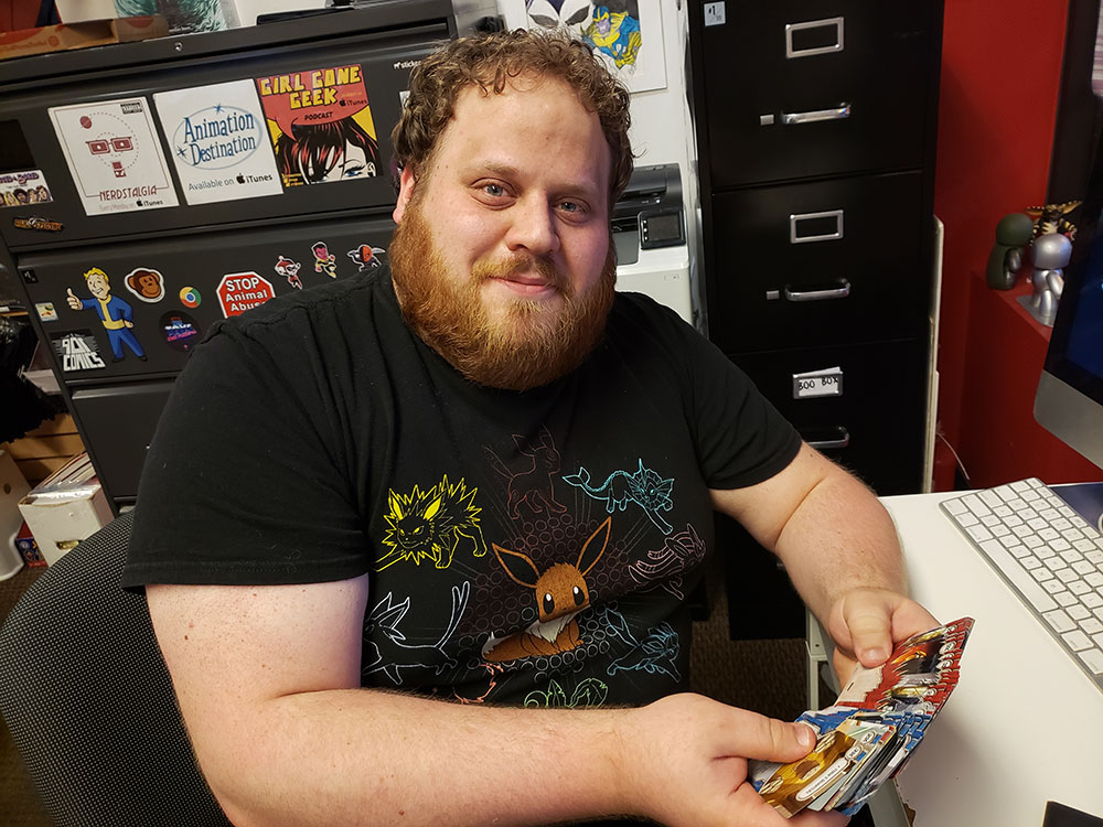 Hunter with Star Wars Destiny cards